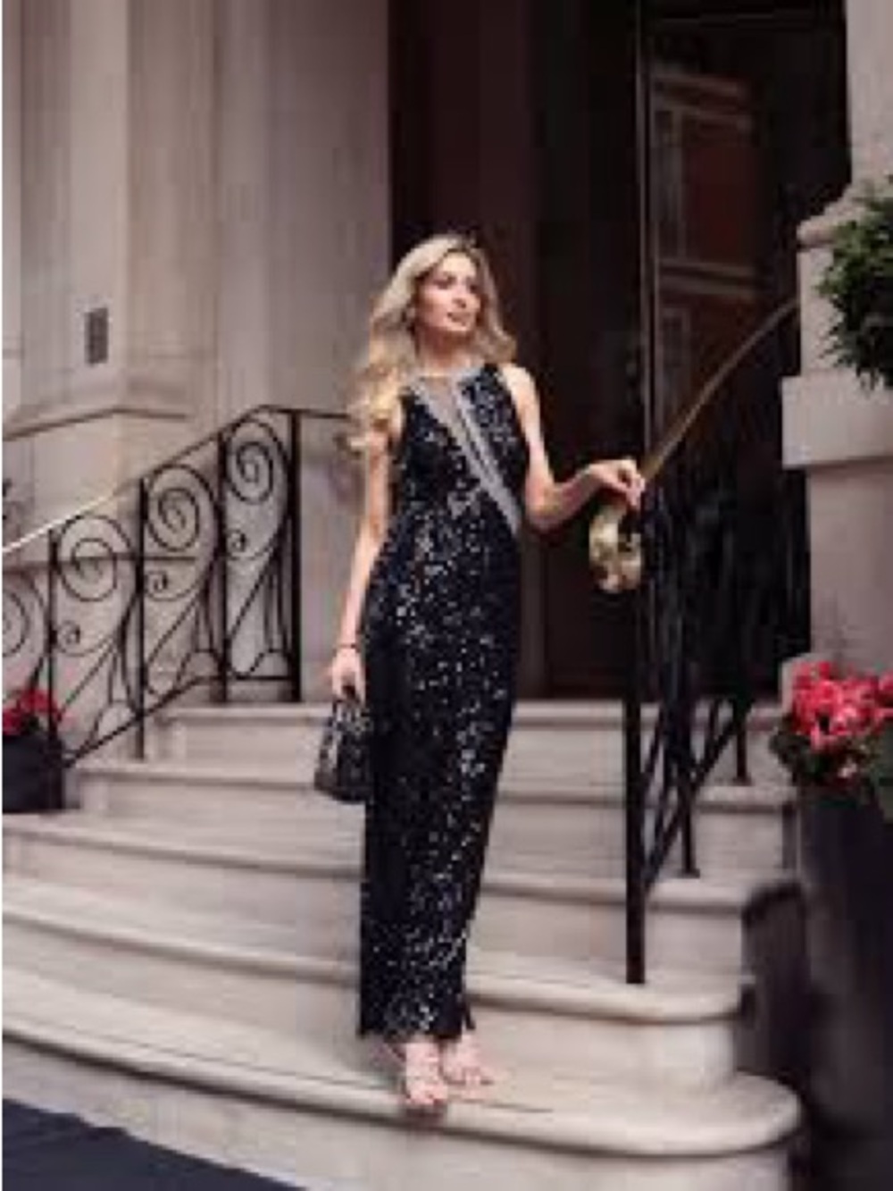Black Sequin Maxi Dress for Women - Sleek Evening Gown